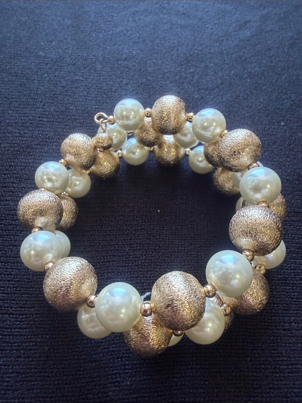 Gold and Pearl Beaded Bracelet - Women Jewelry